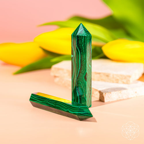 Malachite Crystal Point – Transformation & Healing Stone