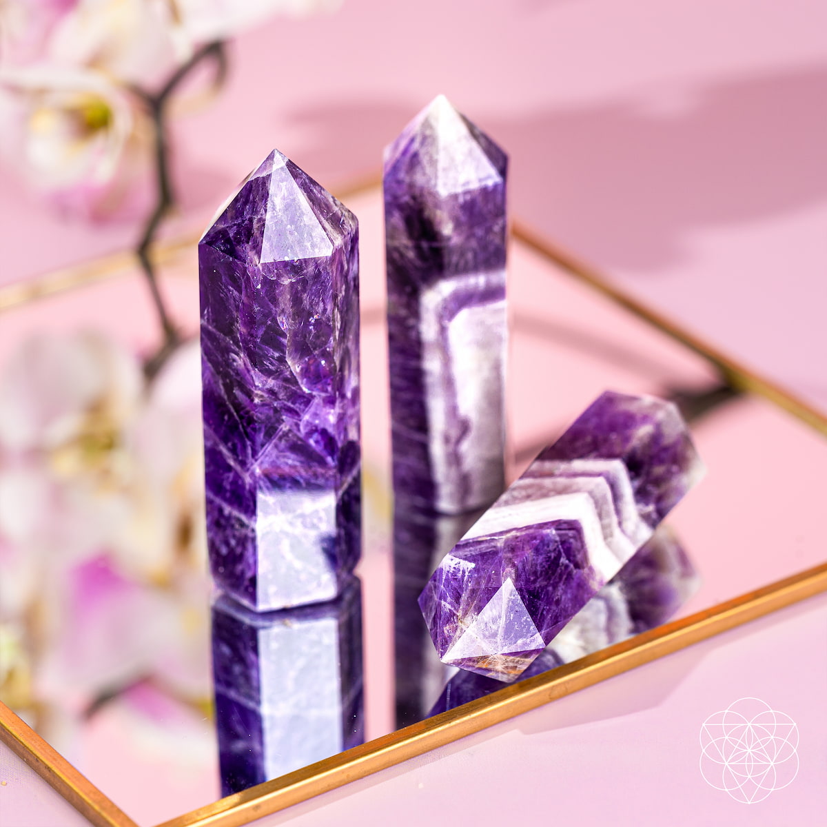 Chevron Amethyst Crystal Point – Break Negative Patterns & Addictions