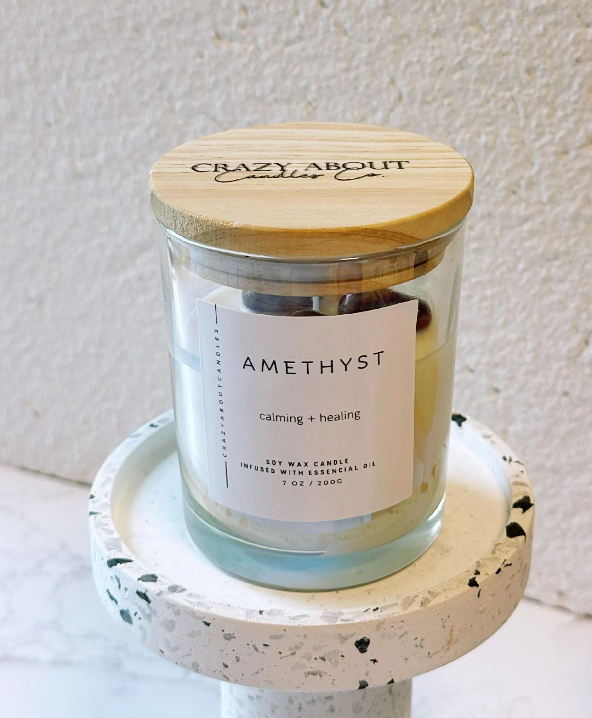 Energy Crystal Candle — Natural Soy Wax, Aromatherapy & Healing