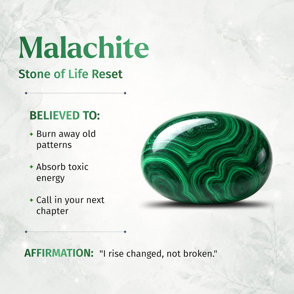 Malachite Crystal Point – Transformation & Healing Stone