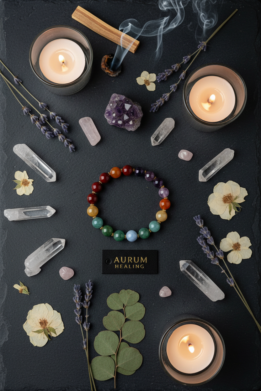 Chakra Balance Crystal Bracelet lifestyle photo
